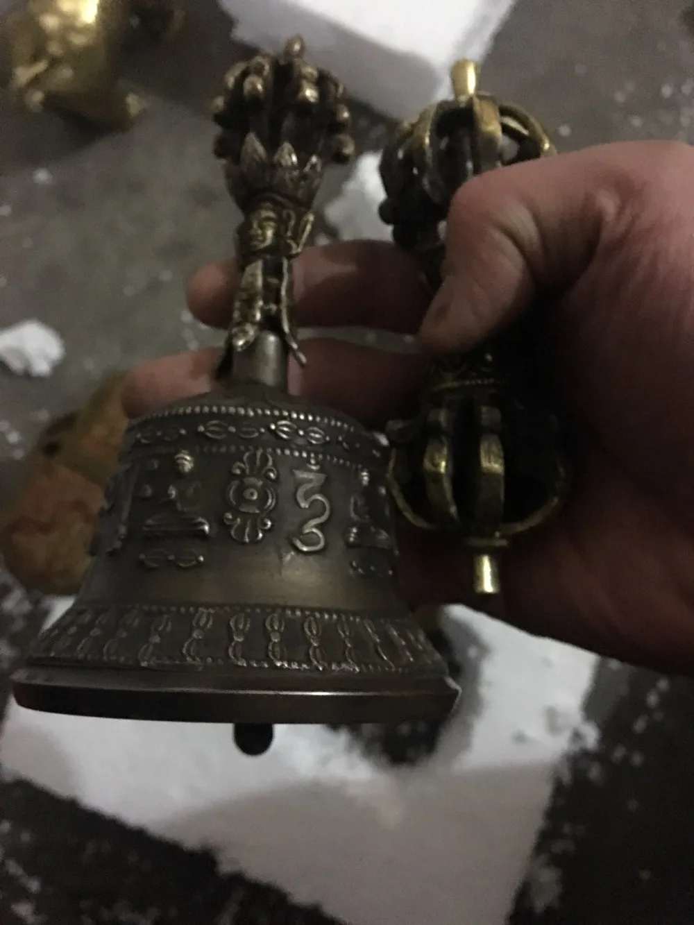 Статуя ремесла тибетская искусственная восемь сокровищ Ghanta Phurpa Храмовая