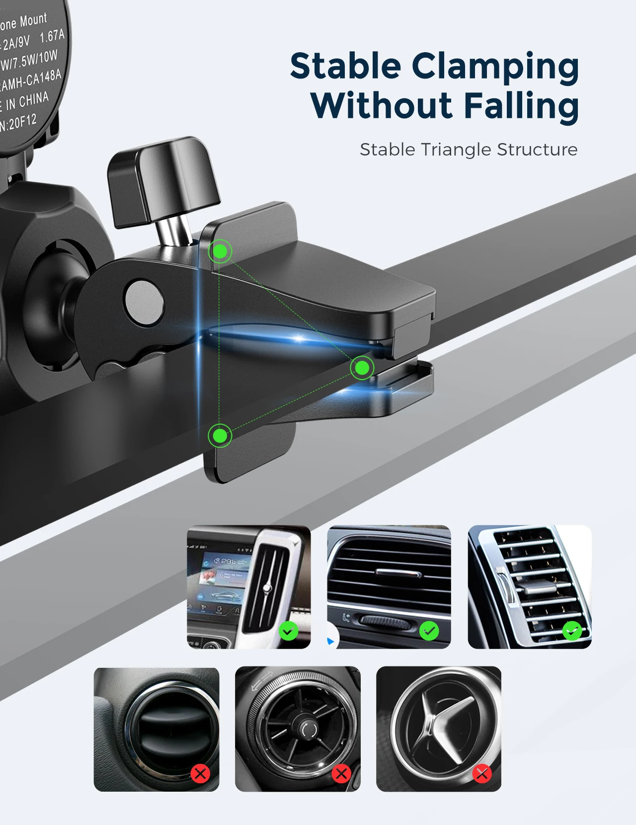 MPOW CA160 беспроводное автомобильное зарядное устройство 15 Вт автоматическое