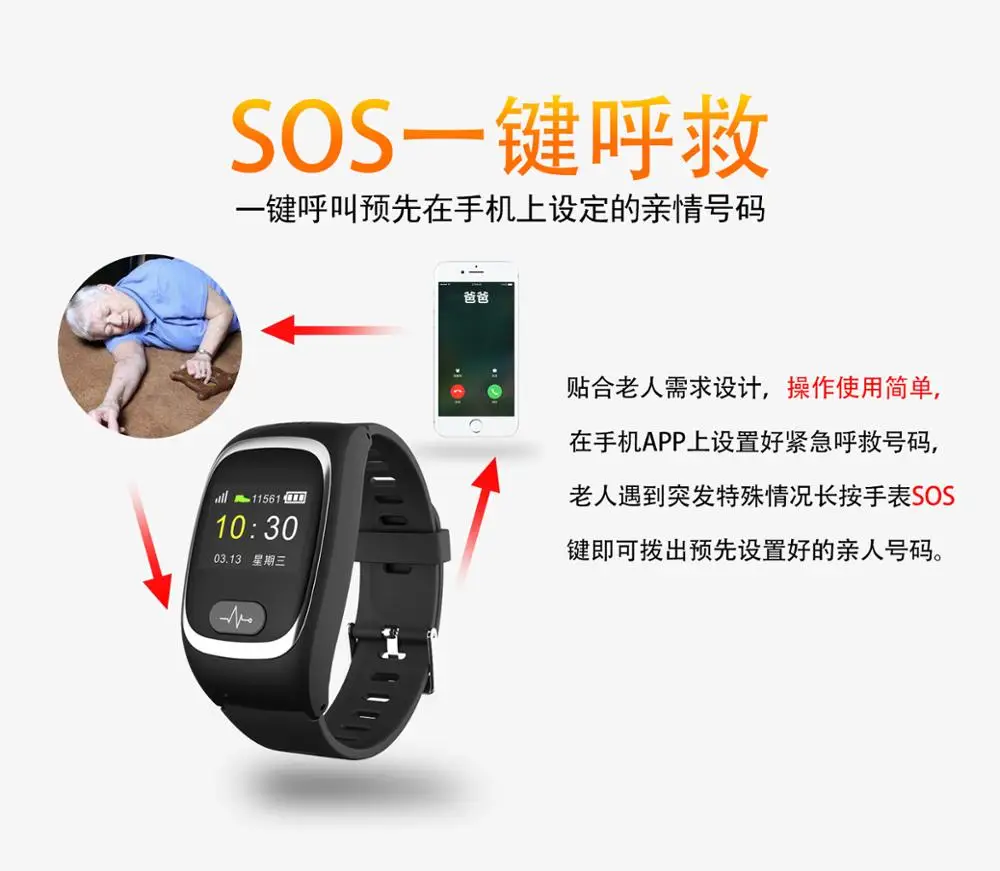 RGTOPONE пожилых людей для gps позиционирование SOS анти потеря безопасность удаленный