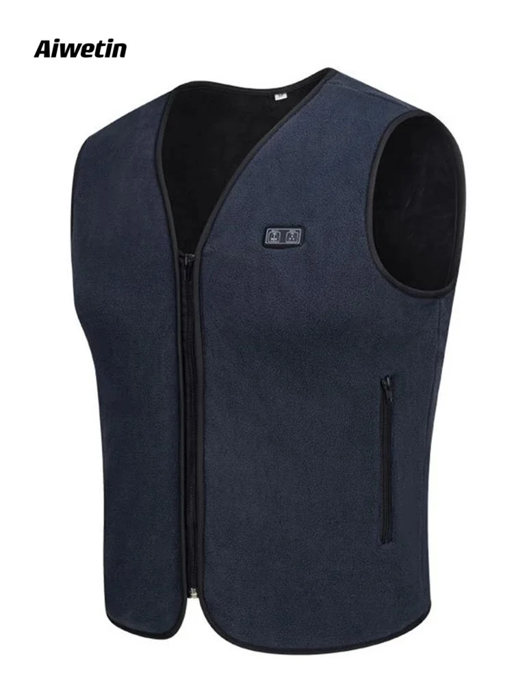 

Aiwetin Winter USB Heated Vest 4-speed Adjustable Temperature Self-heating Vest Washable Sleeveless Heating Jacket for Outdoor