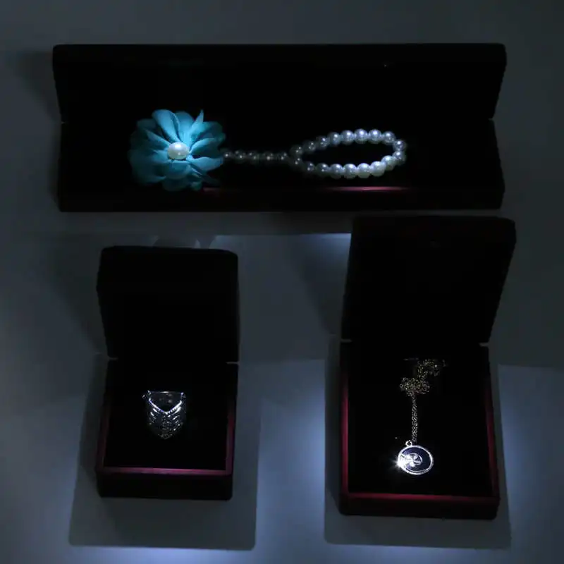 3 шт. Подарочная коробка для ювелирных изделий светодиодный чехол подвеска