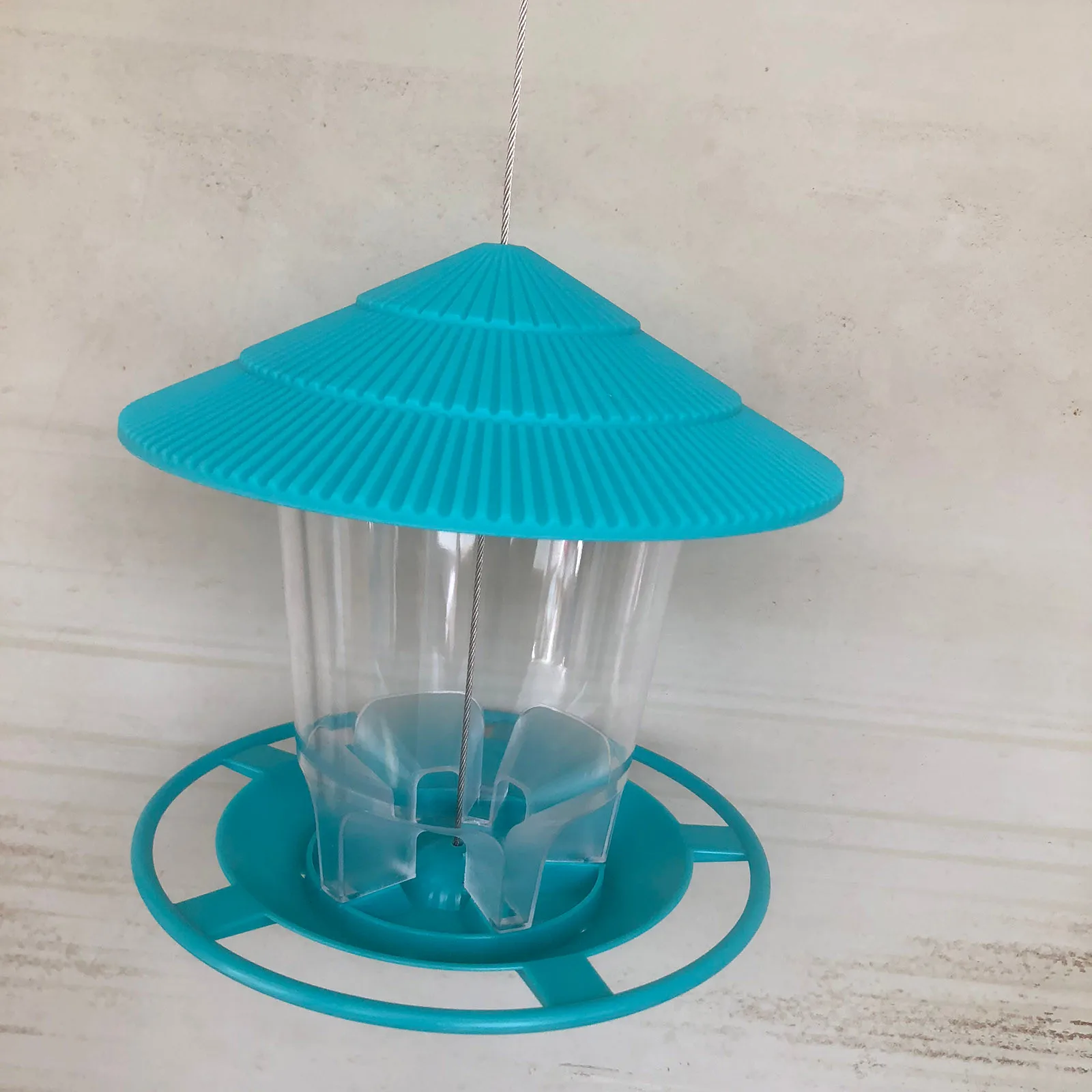 

2021 New Outdoor Automatic Bird Feeder Hanging Bird Feeder Roof Hanging Bird Feeder for Garden Yard Decoration