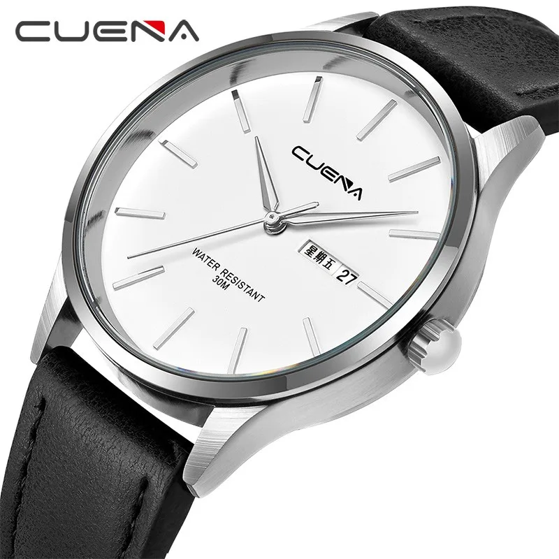 Часы CUENA Мужские Аналоговые Кварцевые повседневные наручные в стиле милитари с
