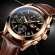 2020 LIGE New Fashion Mens Watches Top Brand Luxury Military Quartz Watch Casual Leather Waterproof Sport Chronograph Watch Men Other Image