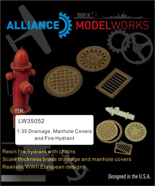 Аксессуары для модели 1/35 дренаж крышки люка и пожарный гидрат LW35052|Статуэтки