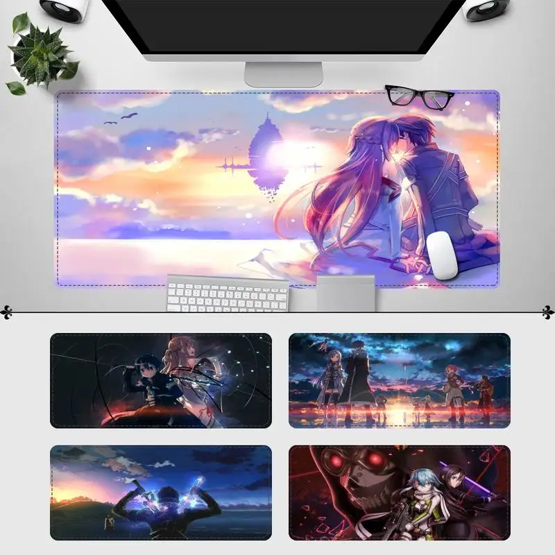 

Trend sword art online Mouse Pad Gaming MousePad Large Big Mouse Mat Desktop Mat Computer Mouse pad For Overwatch