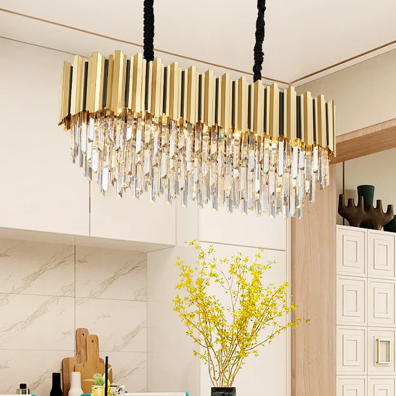 Post-modern fashion living room dining light luxury crystal chandelier designer Hong Kong style simple round atmosphere | Освещение