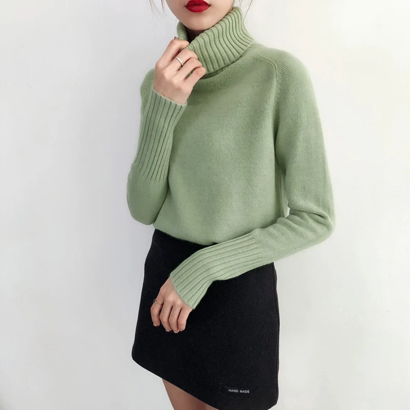 TIGENA Turtleneck Sweater Women 2019 Fall Winter Thick Warm Long Sleeve Knitted Pullover Female Jumper Ladies | Женская одежда