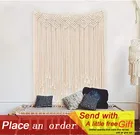 Богема гобелены Ручной Работы Бохо деревенский свадьба занавес макраме DIY стены висящие декорации Хлопок Винтаж вечерние домашний декор подарки