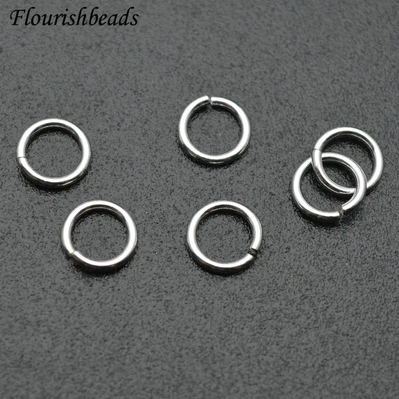 100pcs/lot 5 6 7 8 Mm Jump Rings Real Silver Split Rings Connectors For DIY Jewelry Finding Making Accessories Supplies