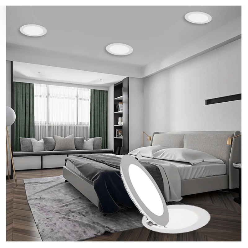 Ультратонкая светодиодная панель в скандинавском стиле квадратный встраиваемый