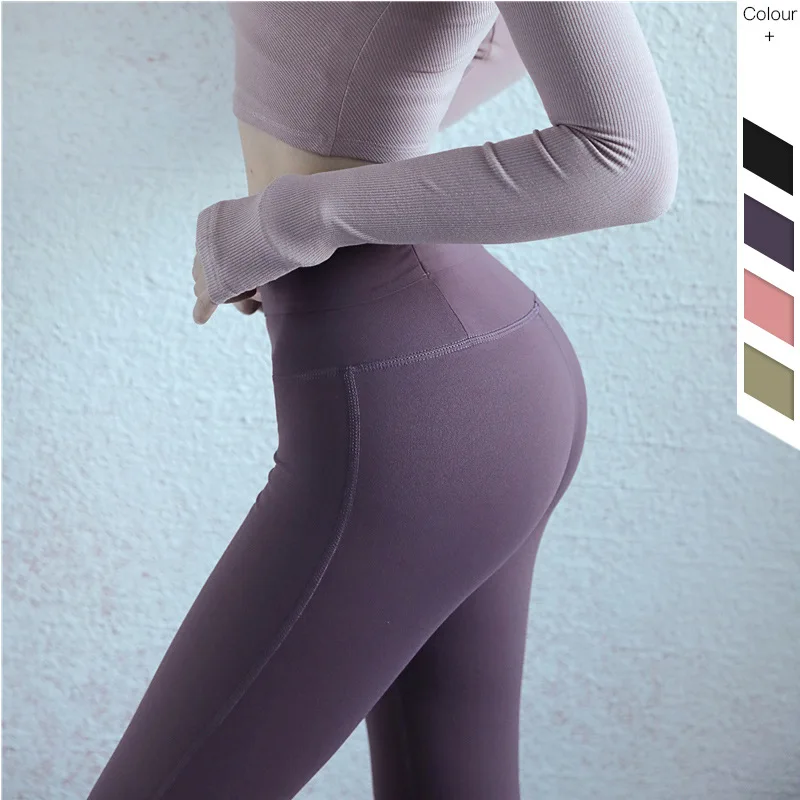 Для женщин Высокая Талия легинсы спортивные Леггинсы для бега Femme девушка