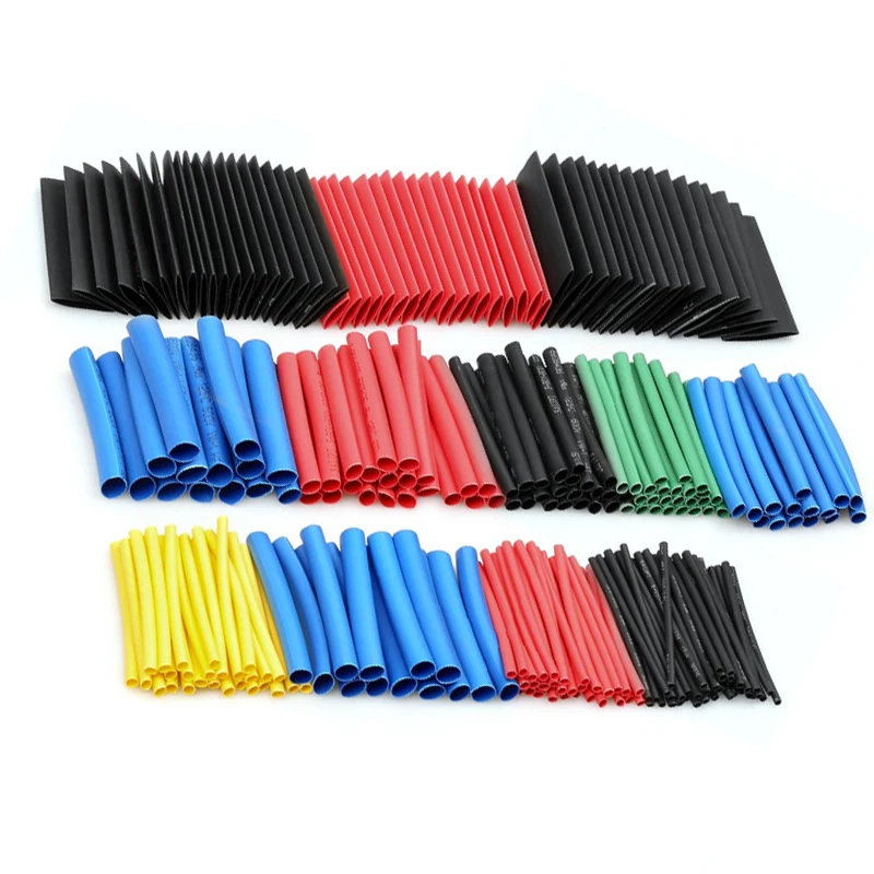 

140/ 530Pcs Heat Shrinkable Tubing Kit, Winding Wire And Cable, Shrinking Various Polyolefin Insulation Sleeve Combinations