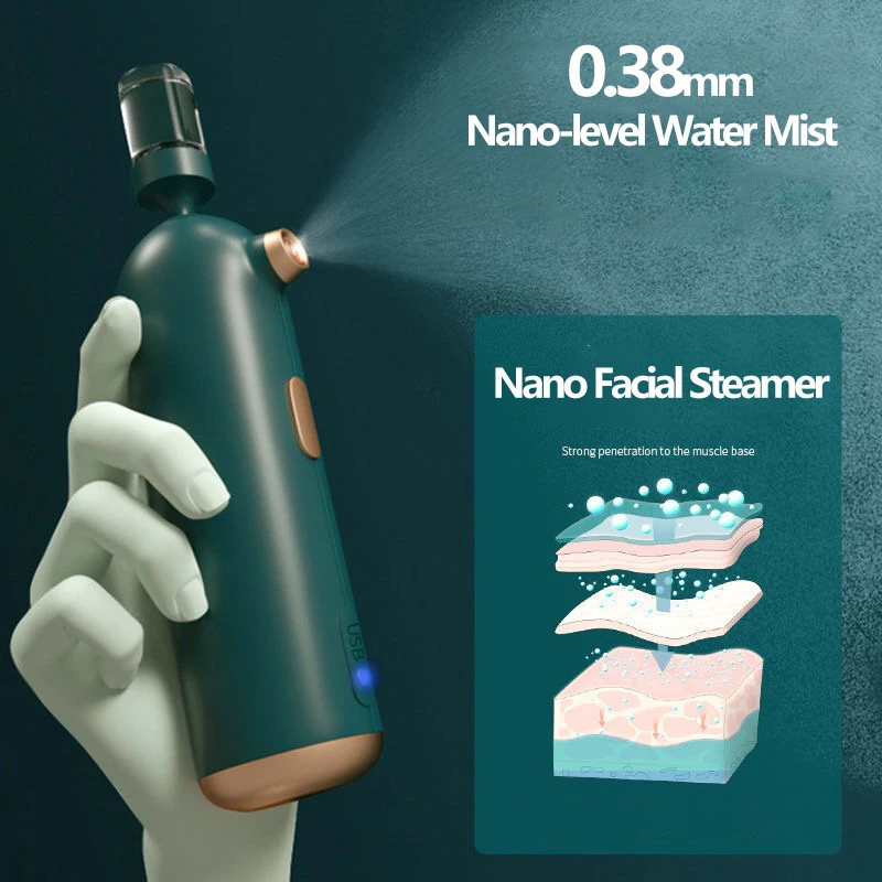 Nano Facial Sprayer Steamer Spa Water Mist Oxygen Injection US Face Steamer Humidifier Wrinkle Women Beauty Skin Care Machine