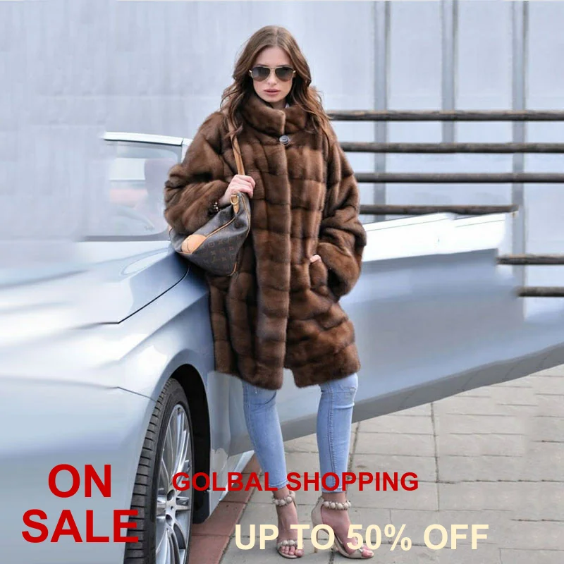Женская куртка из натуральной кожи с натуральным мехом норки зимняя шуба