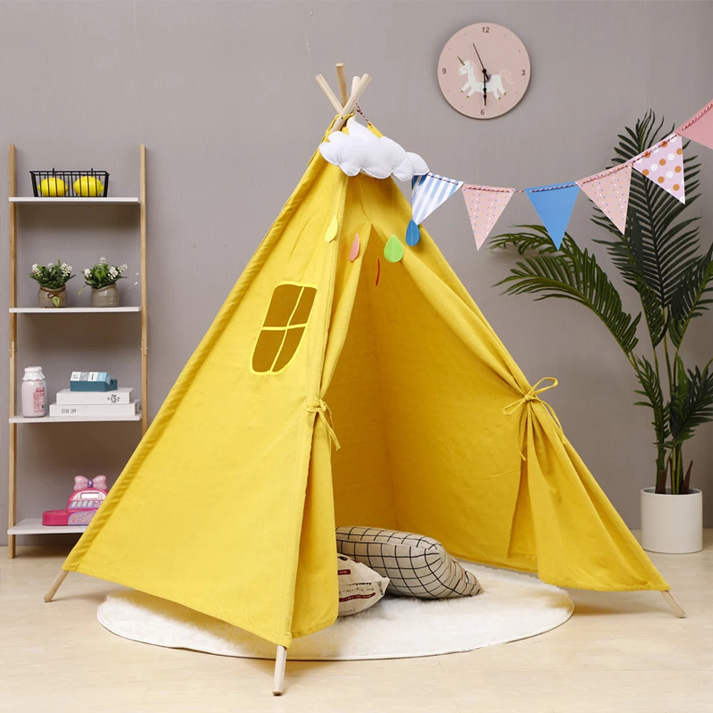 Большая вигвам палатка для игр 11 видов детские игрушки с ковриком
