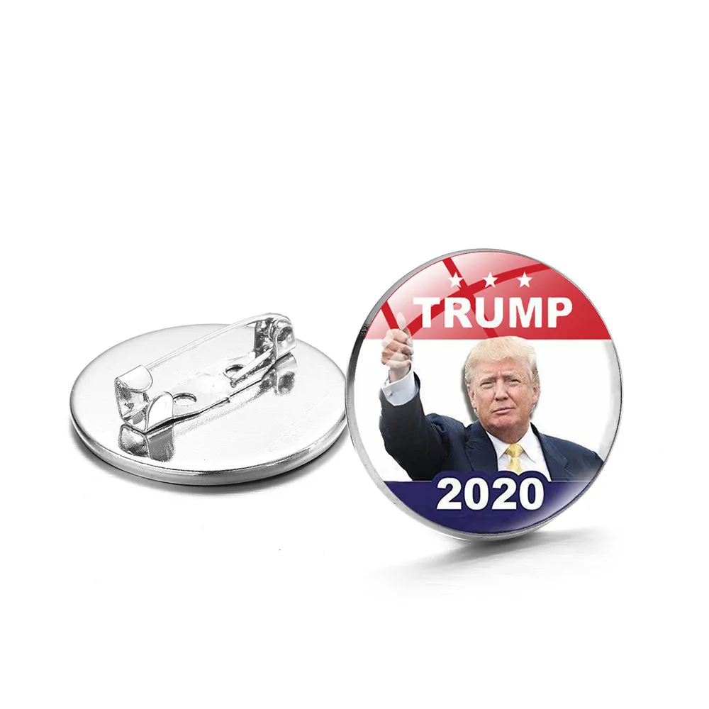 Американский президент 2020 брошь со стеклянным куполом Дональда Трампа Джордж