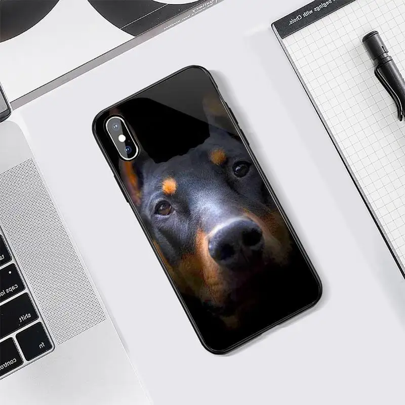 

Dachshund Dog cute Phone Case Tempered glass For iphone 5C 6 6S 7 8 plus X XS XR 11 PRO MAX