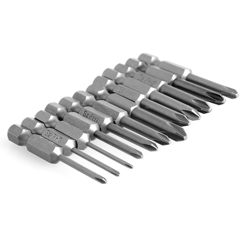 

12Pcs/Set 50mm 1/4 Inch Hex Shank Magnetic Phillips Cross Screwdriver Bits