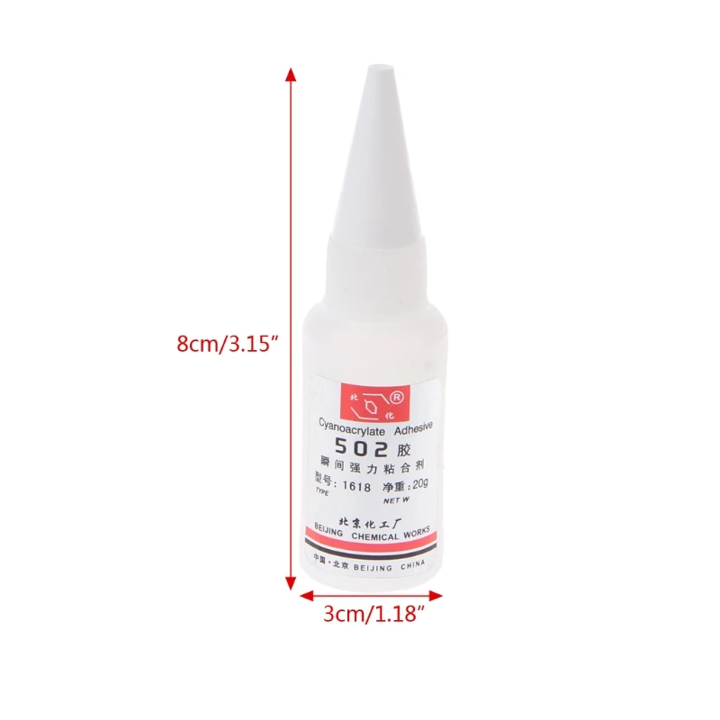 

Instant Quick Dry Adhesive Strong Bond Fast Leather Rubber Metal 502 Super Glue