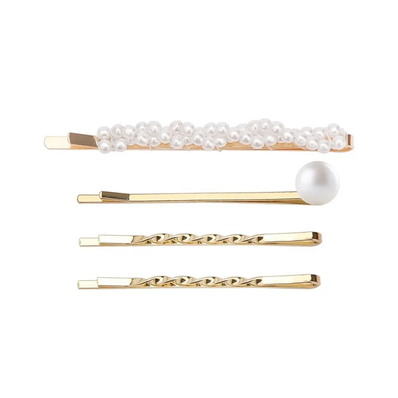 

1 Set 2021 Fashion Jewelry Womens Minimalist Metal Geometric Bangs Clip Gold Hairpin Clip Hair Accessories Girls Cute Hair Pins