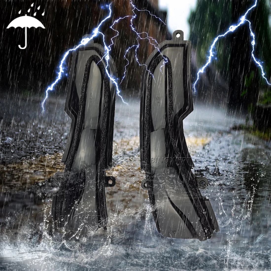 2X автомобильные аксессуары мигалка для бокового зеркала светодиодный