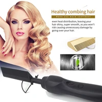 2022 new electric hair care straightener wet dry use hair flat irons hot heating comb hot straightener comb hair curler for hair