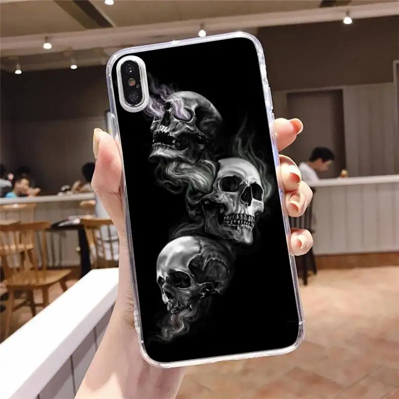

Skull Crow Flower Pirate Love Blanket Raven Phone Case Transparent soft For iphone 5 se 6 6s 7 8 11 12 plus mini x xs xr pro max