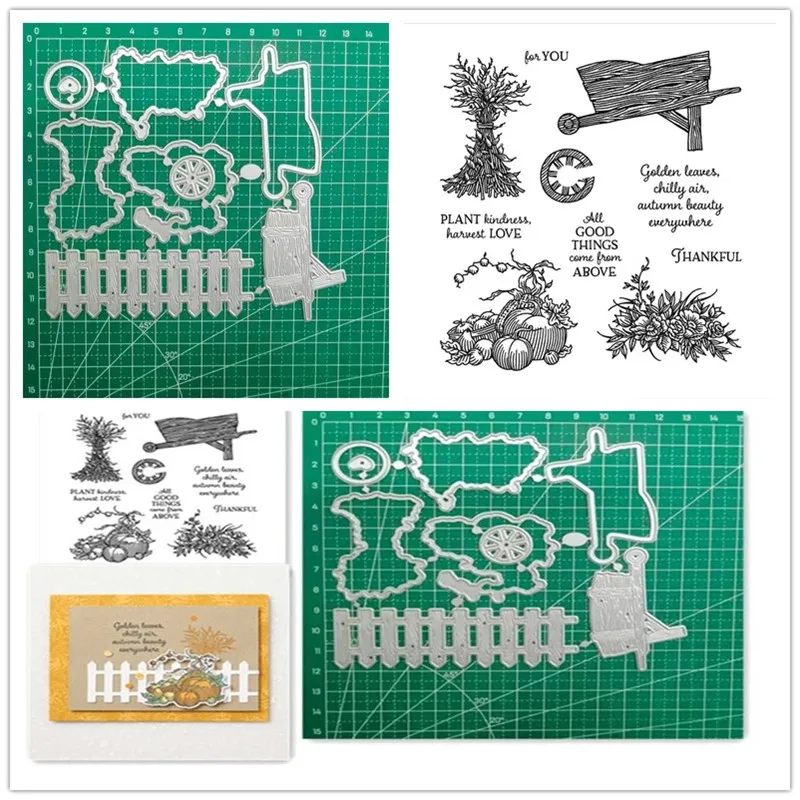 

Christmas AUTUMN Metal Cutting Dies and Stamps for DIY Scrapbooking Stamp/photo album Embossing DIY Paper Cards New Arrival 2021