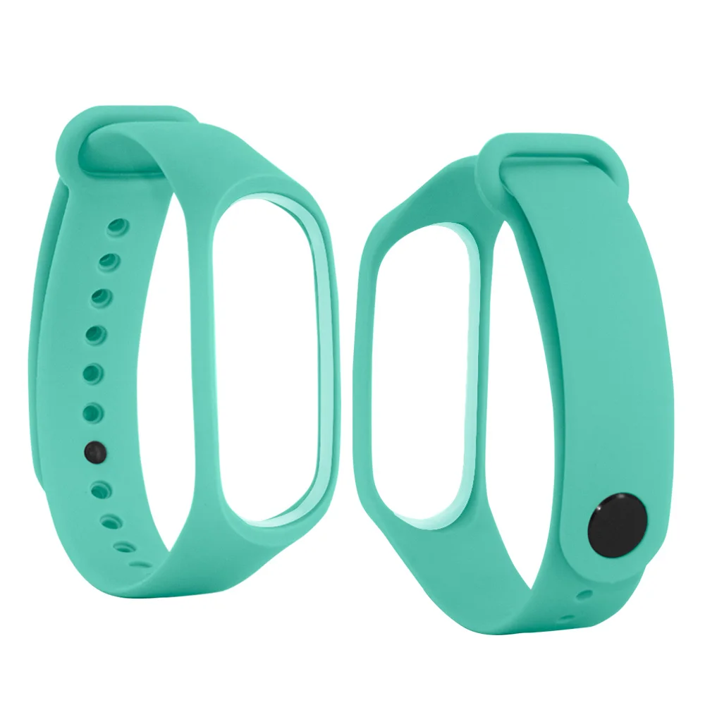 Браслет для xiaomi mi Band 3 4 спортивный ремешок часы силиконовый ремешок для xiaomi mi band 3 4 браслет mi band 4 3 ремешок - Цвет: Light green
