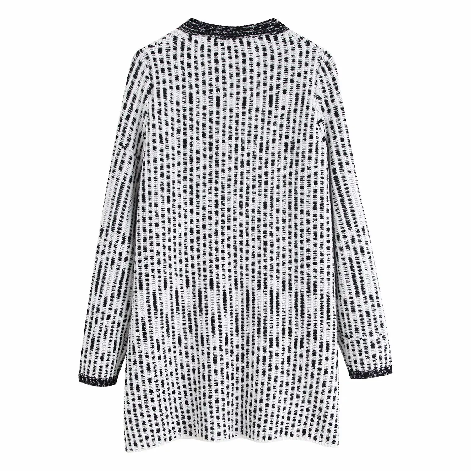 

Coats Knitting Pockets Fashion Women Cardigan Elegant V Neck Double Breasted Jackets Female Ladies