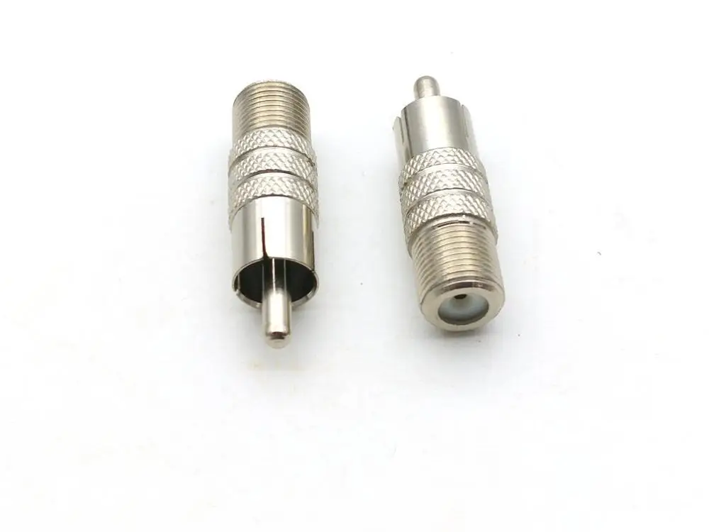 50pcs RCA Male Plug to F Female Coax Jack Adapter Connector Cable Coupler RG59 RG6 | Обустройство дома