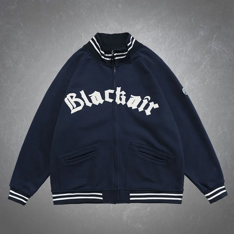 

Streetwear Letter Embroidery Patchwork Baseball Jackets Men Harajuku Casual Stand Collar Zipper Sport College Style Bomber Coats