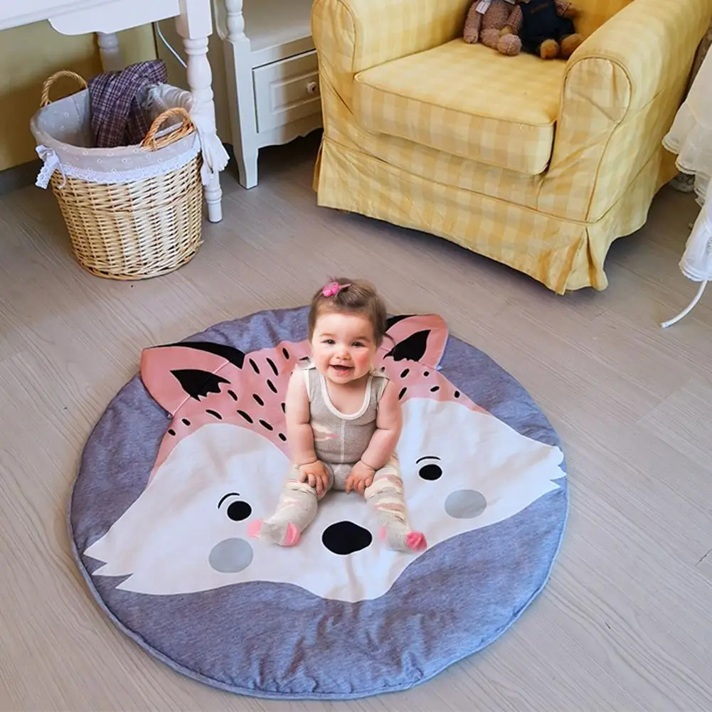 

Crawling Mat Cartoon Fox Design Baby Play Mat Cute Soft Crawling Mat Rug Toys Storage Organizer For Baby Kids responsible