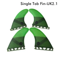 single tabs uk2 1 fins quad fins honeycomb fiberglass surfboard fin 4 in per set green color