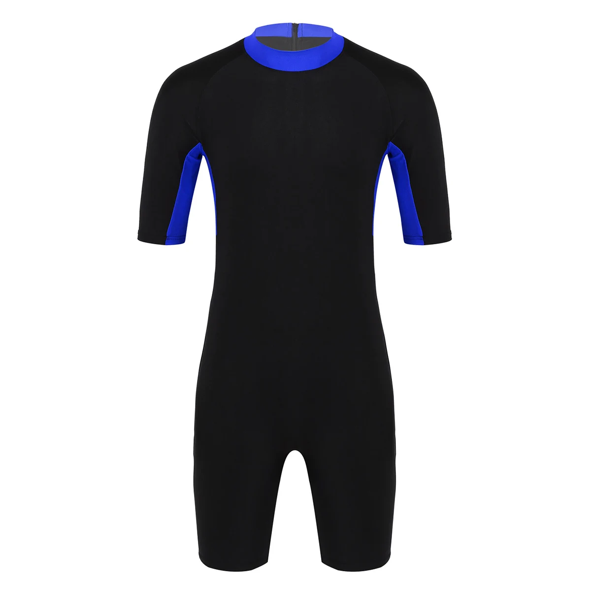 

Mens Swimsuit One-piece Round Neck Leotard Bodysuit Shorty Wetsuit Diving Swimming Snorkeling Scuba Jumpsuit Warm Swimwear