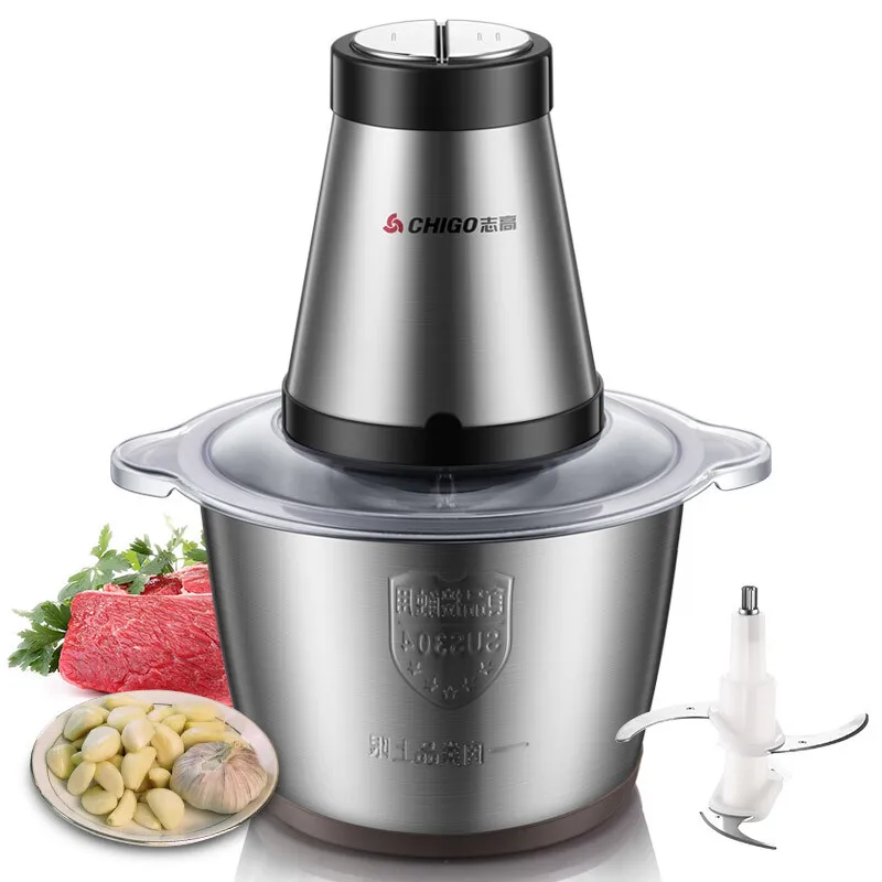

Electric Meat Grinder Household Stainless Steel Stuffing and Vegetable Mincer Small Garlic Chili Mincing Machine Food Processor