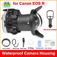 seafrogs waterproof camera housing for canon eos r 16 35mm 24 105mm 40m130ft camera diving case underwater photography
