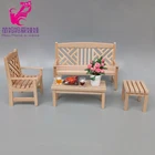 Мини кукольный домик мебель садовый стул настольный стол скамейка набор 1:!2 кукольный домик diy аксессуары