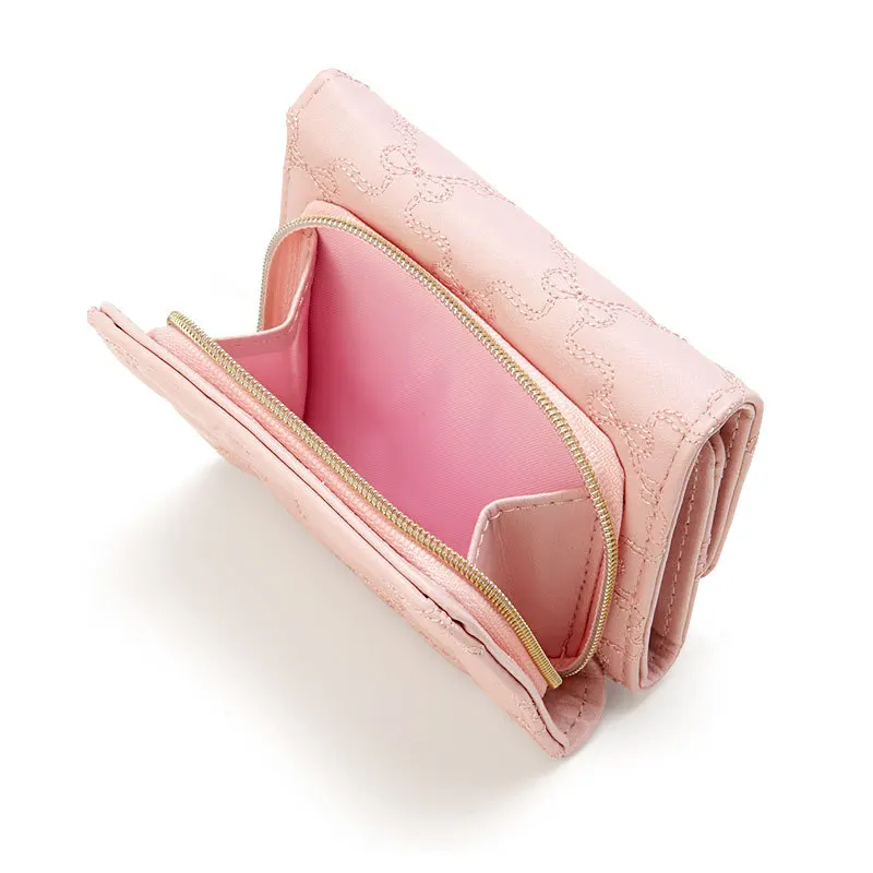 Cute Small Wallet Women Girls Fashion Kawaii Blue Yellow Black Pink Purse Ladies Trifold Leather Wallets Short Money Bag Clips