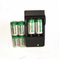 6pcs original 3 7v 750mah cr123a 16340 rechargeable battery lithium battery 16340 lithium battery smart charger