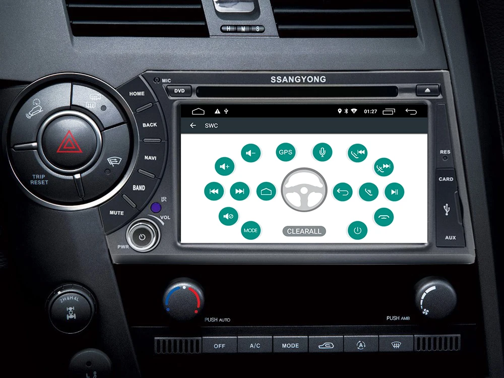 1024*600 автомобильный dvd-плеер Android 10,0 для SSANGYONG Kyron Korando Actyon 2005-2013 с четырехъядерным радио gps RDS радио BT
