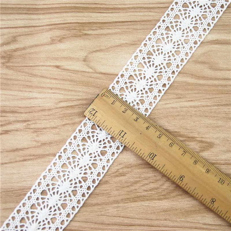 35 мм хлопковая кружевная отделка ткань цвета слоновой кости аксессуары для шитья