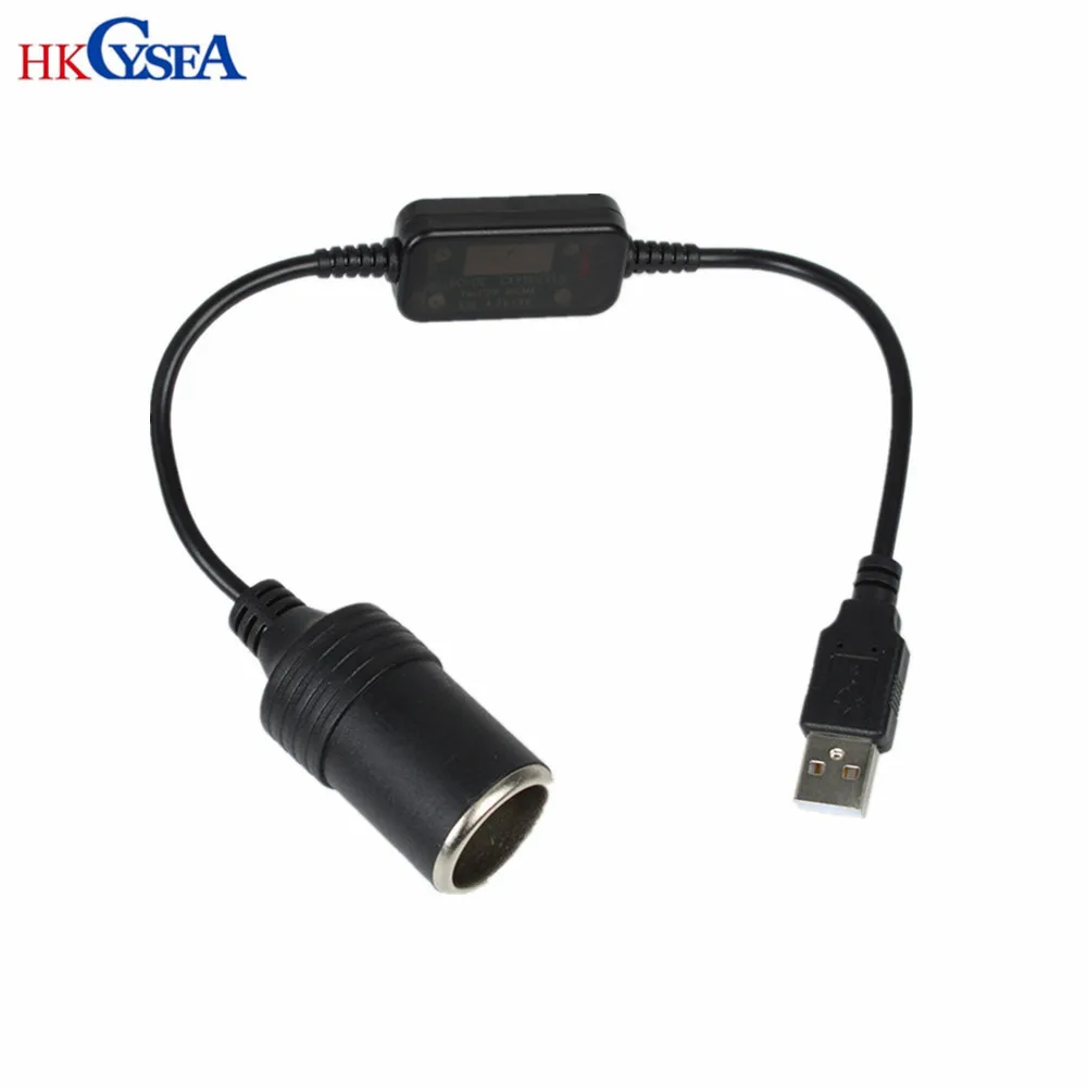 Автомобильный конвертер адаптер с проводным контроллером и USB-портом от 5 В до 12 в