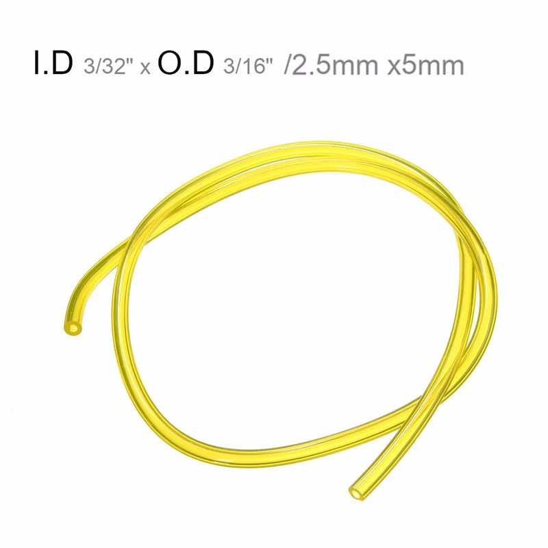 1 шт. бензиновая топливная газовая труба Газовая линия пластиковая желтая