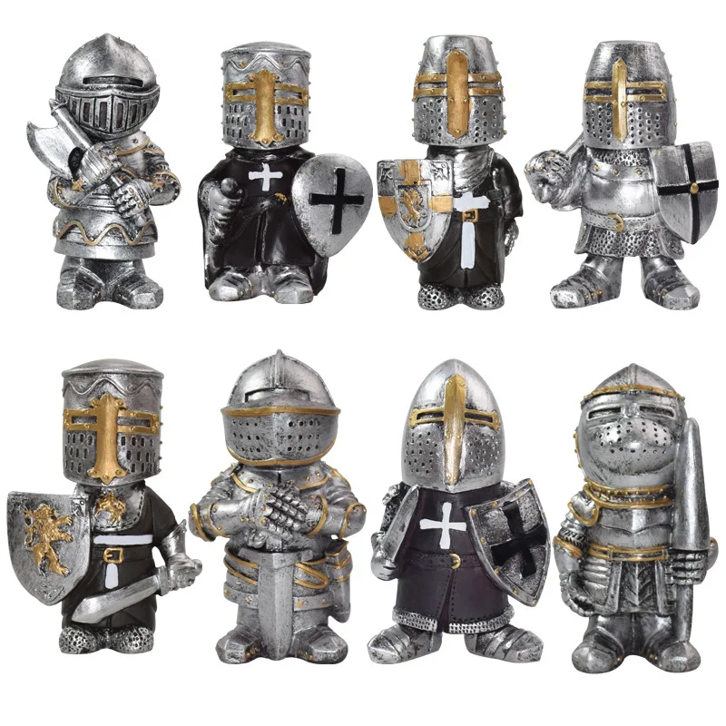 

Small Ornaments Dwarf Knight Guard Resin Ornaments Garden Statue Vivid Garden Decoration Resin Charms Home Decor Modern