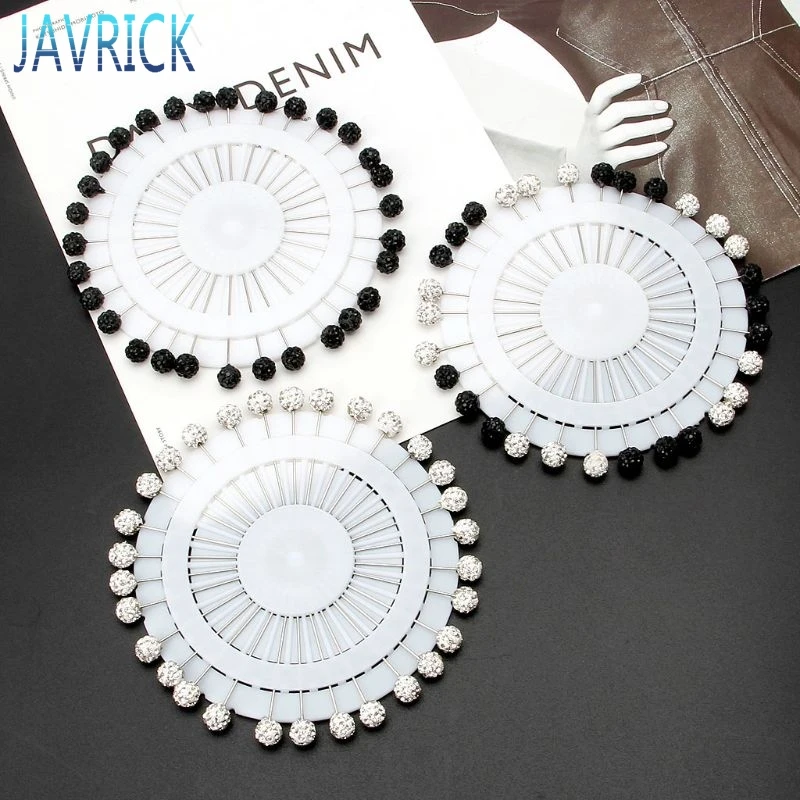 30 шт. мусульманский хиджаб защитный шарф булавки стразы брошь из шариков прямая