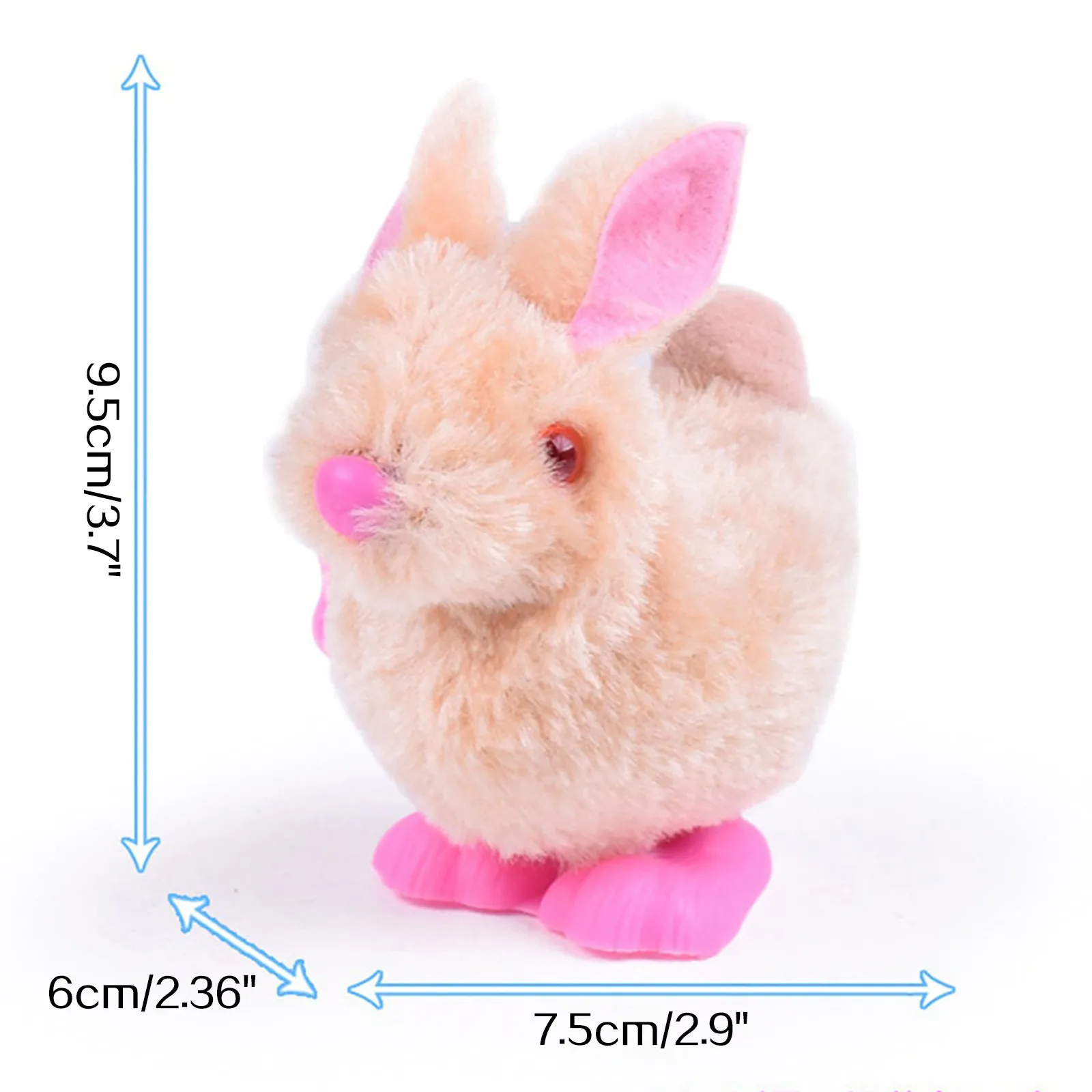 

2021 New Plush Bunny Toys Infant Child Stuffed Toys Hopping Wind Up Easter Gift Kawaii Decorative Ornaments