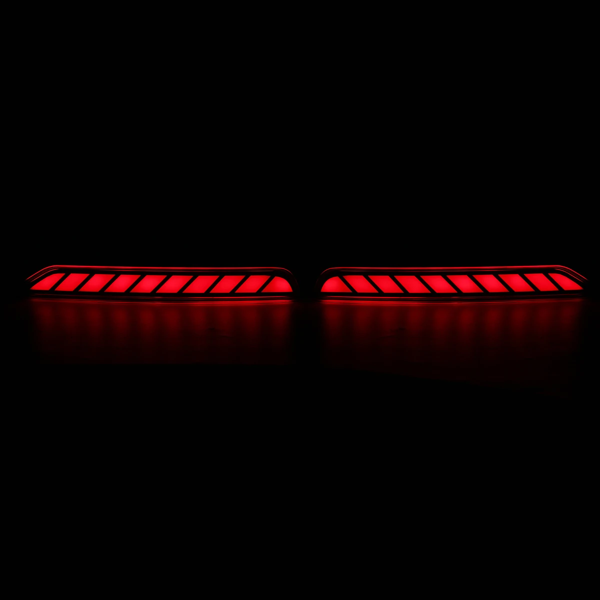 

3 Functions LED Rear Bumper Reflector Light Red Day Running Light Brake Fog Trim Molding Tail Lamp for Subaru Forester 2008-2017