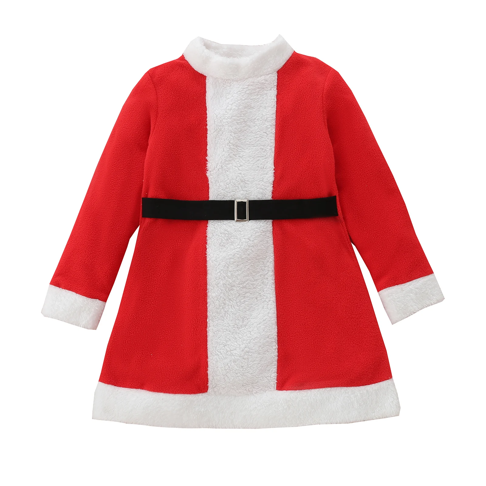 

Emmababy Christmas Kids Dress Christmas Peter Pan Collar/ Round Neck Long Sleeve for Girls, Red 6 Months-5 Years